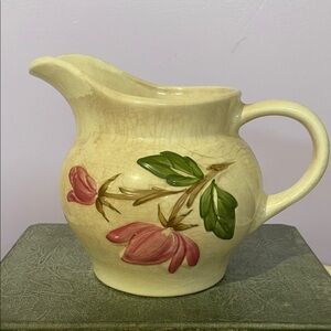 Floral Cream Pitcher mid century